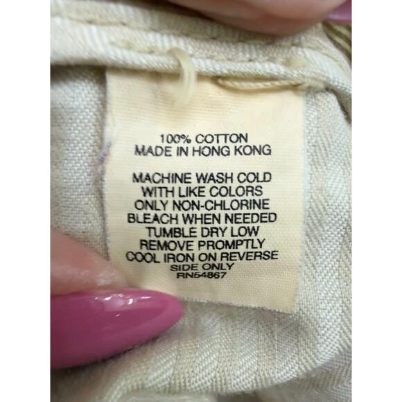 Express Vintage 4 corduroy beige khaki slight flare straight leg pants Y2K - Picture 3 of 4